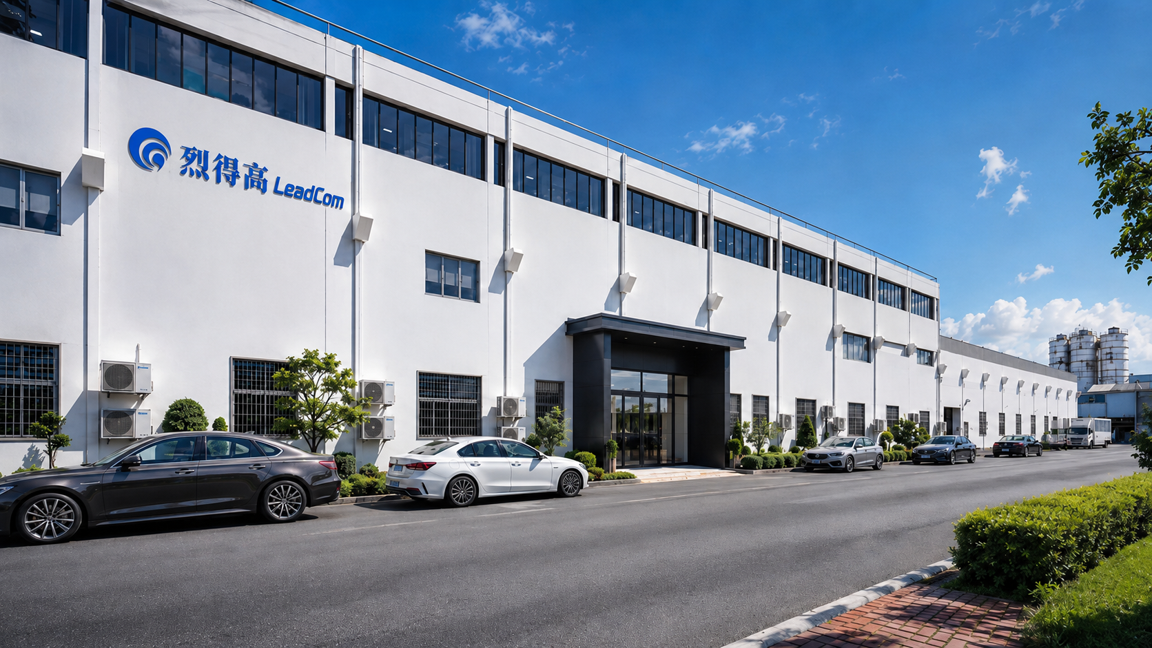 LeadCom factory main entrance